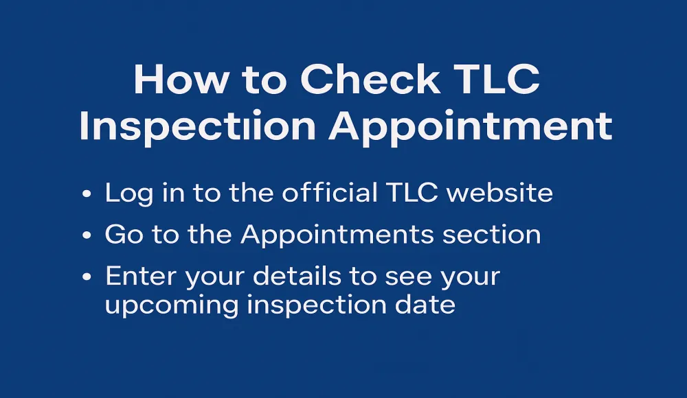 How to Check and Schedule Your TLC Inspection Appointment